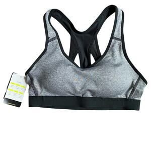 Champion Gray Duo Dry+ Power Core Compression Sports Bra Medium Support Sz M NWT